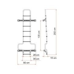 Fiamma Deluxe DJ Ducato H3 Jumper – Boxer Sabit 7 Adımlı Merdiven