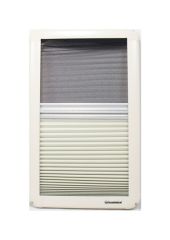 Berhimi 60 x 35 Dikey Amörtisörlü Karavan Penceresi (Sineklikli Güneşlikli)