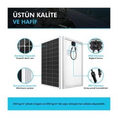 Renogy Güneş Paneli 80 Watt 12V (Monokristal)