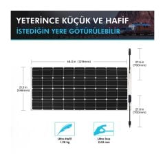 Renogy Güneş Paneli 100 Watt 12V (Monokristal)