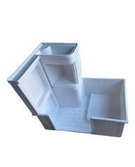Karavan Banyo Duş Teknesi Seti 75x110 Lavabo, Dolap, Duş Teknesi