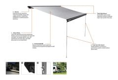 Thule Omnistor 6300 Karavan Tentesi Tavan Montajlı Kasetli (3.50x2.50) - Beyaz