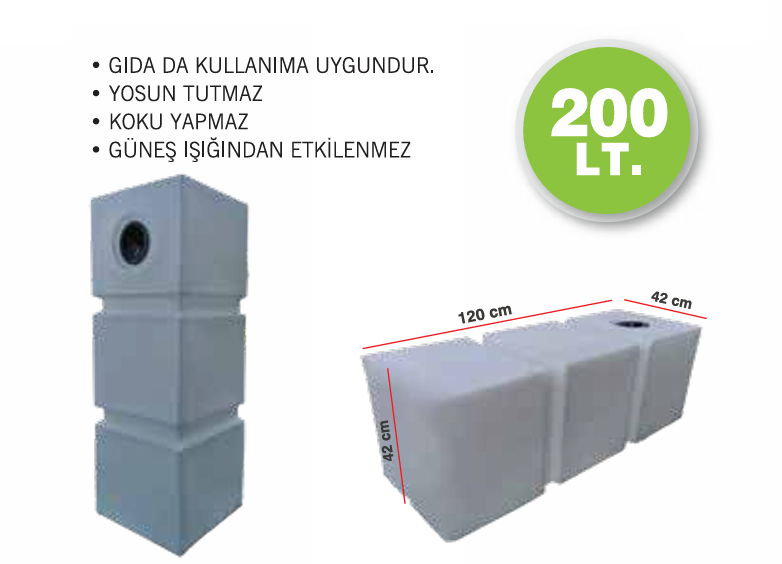 Karavan Su Deposu 200 Lt