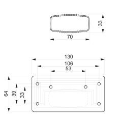 Lippert 70x33mm Menteşeli Ortadan Kırmalı Karavan Masa Ayağı