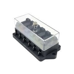 6 Kanallı Bıçak Sigorta Kutusu - Şeffaf Kapaklı | 12V 24V