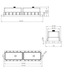 10 Kanallı Bıçak Sigorta Kutusu - Şeffaf Kapaklı | 12V 24V
