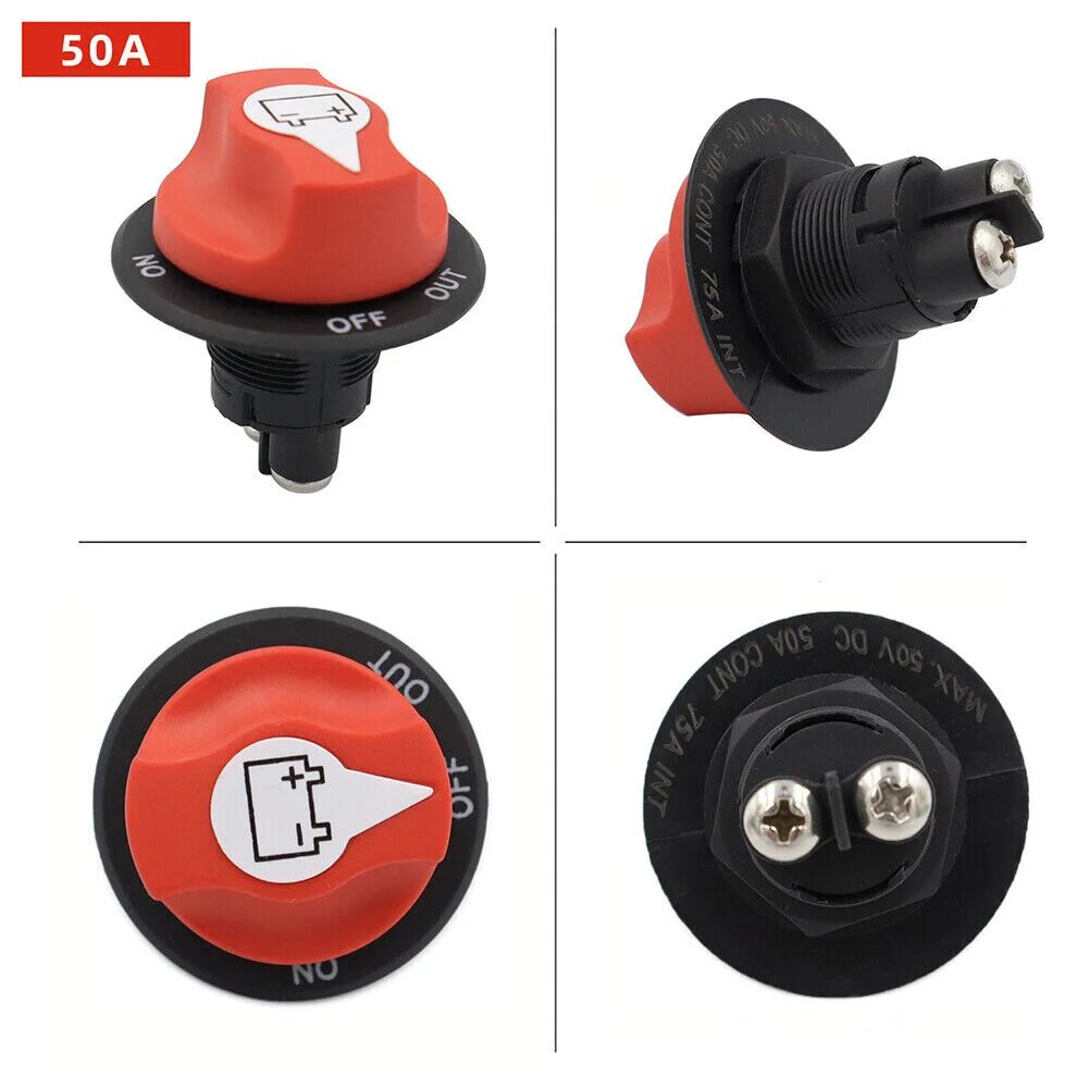 Mini Akü Devre Kesici Şalter IP56 – 12/24V 50 A