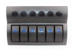 Bfy 6'lı Switch Panel,Mavi Işıklı ve Otomatik Sigortalı