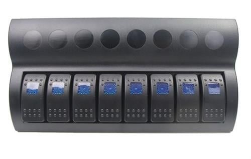 Bfy 8'li Switch Panel,Mavi Işıklı ve Otomatik Sigortalı