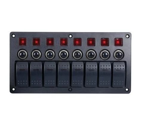 BFY 8'Lİ   SWITCH PANEL OTOMATİK SİGORTA VE IŞIKLI