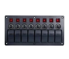 BFY 8'Lİ   SWITCH PANEL OTOMATİK SİGORTA VE IŞIKLI