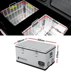 Parago 12/24Volt 95 Litre Çift Bölmeli Outdoor Kompresörlü Oto Buzdolabı