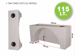 Karavan Su Deposu 115 Lt Tam Teker Üstü