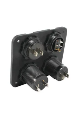 12V 2 USB ŞARJ SOKETİ+VOLTMETRE ÇAKMAKLIK +ON OFF DÜĞMESİ