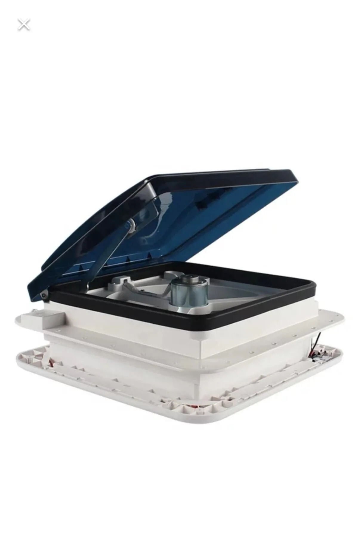 Karavan Tavan Heki 12V 42*42 cm Led Işıklı Çift Yönlü Fanlı Sineklikli
