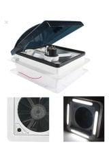 Karavan Tavan Heki 36x36cm Led Işıklı Çift Yönlü Fanlı Sineklikli