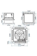 Karavan Tavan Heki 36x36cm Led Işıklı Çift Yönlü Fanlı Sineklikli