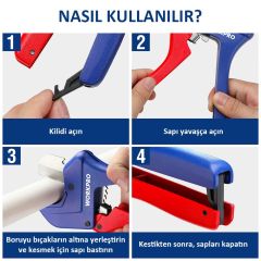WORKPRO WP301007 60.5mm Profesyonel PPRC Plastik Boru Kesme Makası