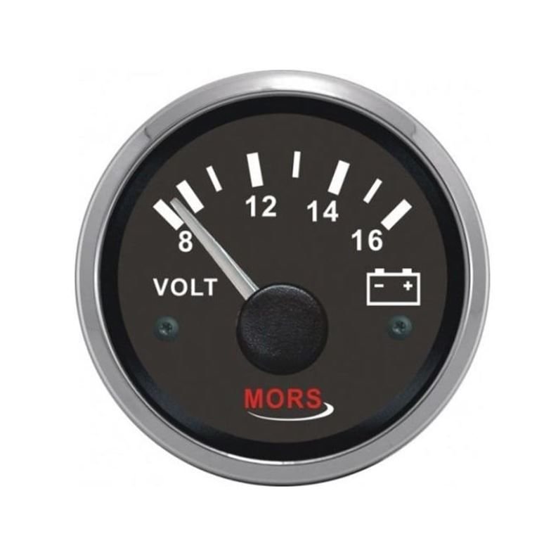 Mors Voltmetre 12 V Siyah