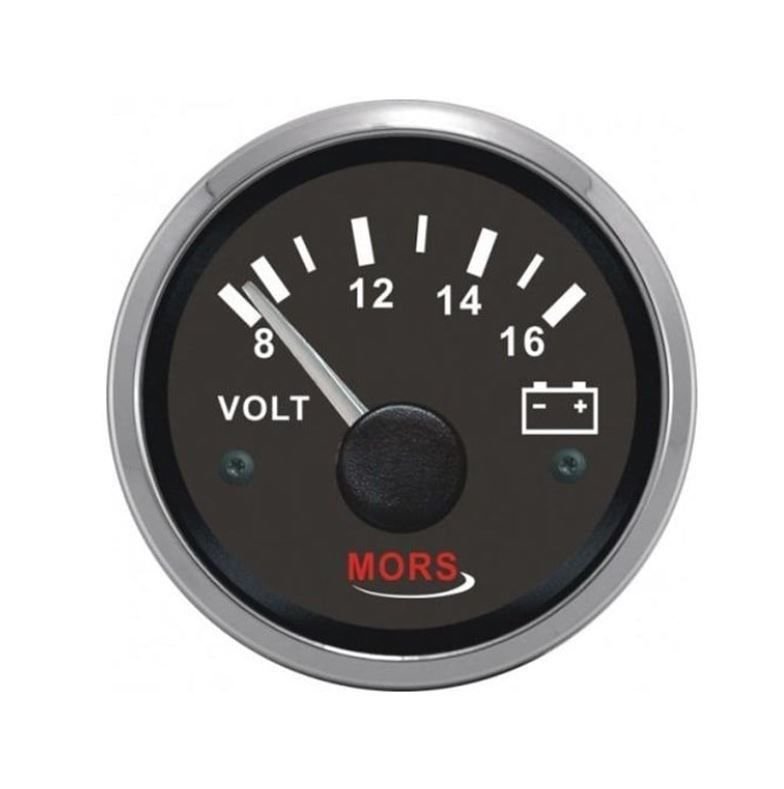 Mors Voltmetre 24 V Siyah